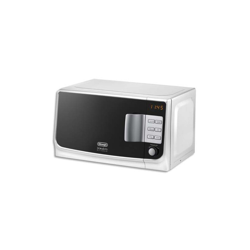 DELONGHI Micro-ondes 1050W - 20L - 6 fonctions, plateau en verre - Dim. : L44 x H24,5 x P33,5 cm