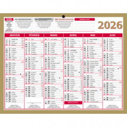 CBG Calendrier LUNOR, Janvier à Décembre 2025, 21x26,5cm, 1 trou