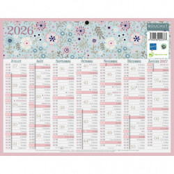CBG Calendrier MINI FLEURS, Janvier à Décembre 2025, 21x26,5cm, 1 trou
