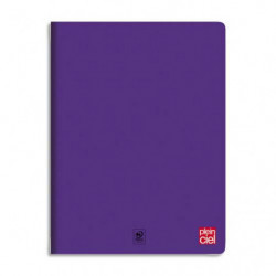 PLEIN CIEL Cahier piqûre 21x29,7cm 96 pages grands carreaux Seyès 90g. Couverture polypro Violet