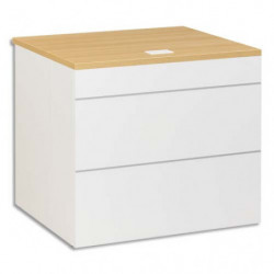 GAUTIER OFFICE Plan d'accueil bas L80 Sunday Chêne - Dimensions L80 x H74 x P83 cm