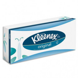 KLEENEX Boîte rectangulaire de 72 mouchoirs 3 plis - Dimensions L23 x H4,6 x P11,4 cm coloris Blanc