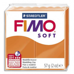 FIMO Pâte à cuire Fimo Soft de 57 g coloris Orange Mandarine