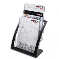 DEFLECTO Porte-brochures 3 compart. A4 Contemporary + Porte-cartes A4 L28,9xH34,9xP15,6 cm transparent