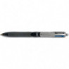 BIC Stylo bille 4 couleurs rétractables Grip Pro. Pointe Moyenne (1,0 mm). Corps Noir