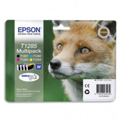 EPSON Multipack Cartouches Jet d'Encre DURABrite Ultra N/C/M/J ''Renard'' (T1285) - C13T12854012