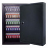 PAVO Armoire à clés 150 clés, serrure à clés 2 fournies - Dimensions : L45 x H38 x P10 cm Gris foncé
