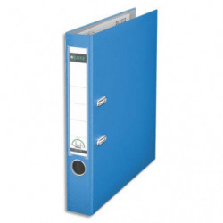 LEITZ Classeur à levier 180°, A4, 8 cm, PP, bleu clair