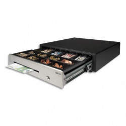 SAFESCAN Tiroir-caisse électrique 8 compartiments monnaie 5 à billets L46 x H11,5 x P46,5 cm Noir argenté