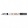 UNI POSCA Marqueur peinture à eau, encre à pigmentation argent, pointe fine PC3M AR