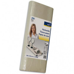 TIDYPAC Paquet de 250 feuilles de papier de soie pour emballage - Dimensions : 50x75cm coloris Blanc Gris