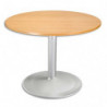 SODEMATUB Table ronde D100 cm, épaisseur 2,5 cm - Pied Tulip D80 cm, hauteur cm hêtre aluminium