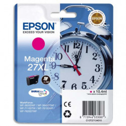EPSON Cartouche Jet d'Encre DURABrite Ultra Magenta XL ''Réveil'' 27 - C13T27134012