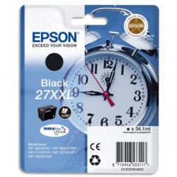 EPSON Cartouche Jet d'Encre DURABrite Ultra Noir XXL ''Réveil'' 27 - C13T27914012