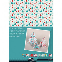 CLAIREFONTAINE Paquet de 40 feuilles carton décor Noël 25x35cm 150g