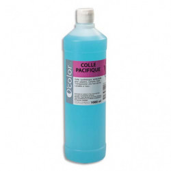 O COLOR 1litre colle synthétique forte. Non toxique. Lavable à l'eau. Collage papiers et cartons.