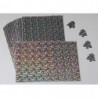 O COLOR Lot de 15 feuilles A4 holographiques adhésives. Motif étoiles argent, refletsde l'arc en ciel