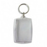 GRAINE CREATIVE Lot de 6 porte-clés rectangle transparents à décorer format 50 x 40 mm