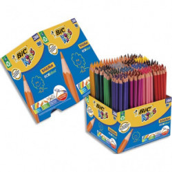 BIC Kids Evolution ECOlutions Crayons de Couleur - Couleurs Assorties, Classpack de 288