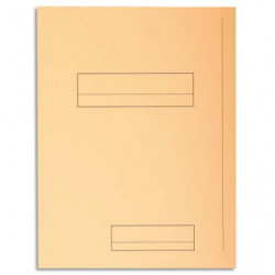 EXACOMPTA Paquet de 50 chemises pré-imprimés 2 rabats SUPER 250 en carte 210 grammes coloris bulle