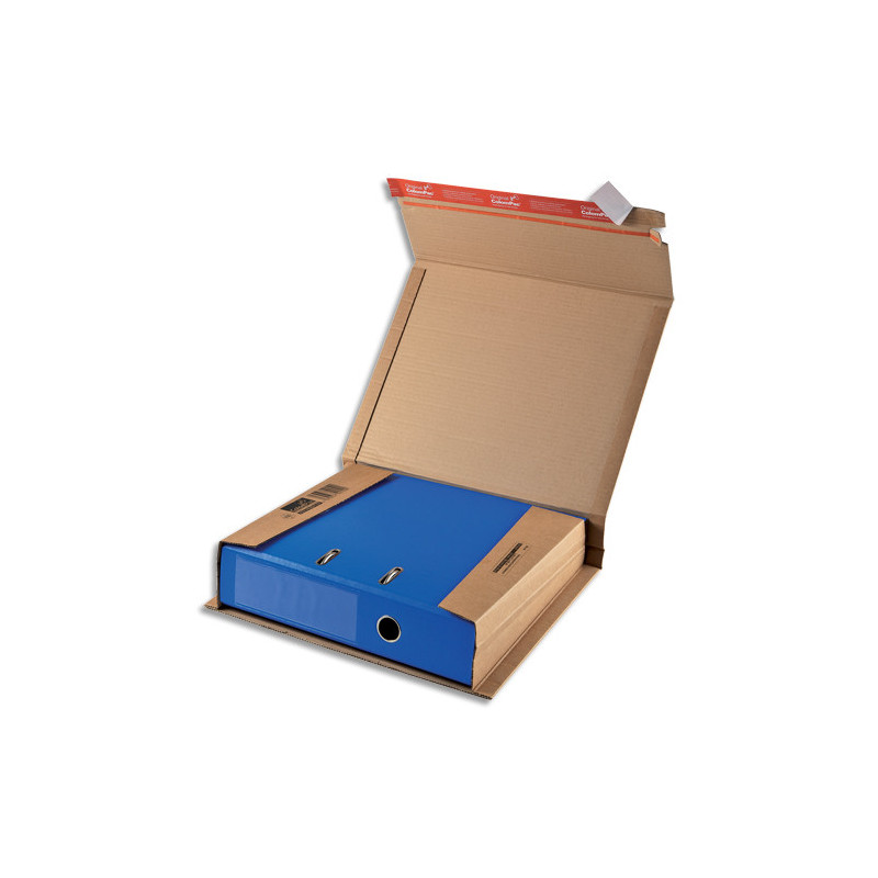 COLOMPAC Boîte d'expédition pour classeur hauteur variable, double fermeture adhésive 29 x 3,5/8 x 32 cm