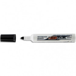 BIC Velleda 1711 Feutres pour Tableau Blanc Effaçables à Sec à Pointe Conique Moyenne - Noir