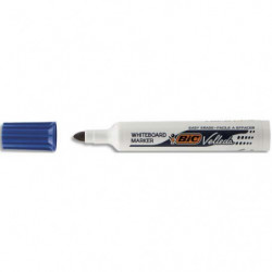 BIC Velleda 1711 Feutres pour Tableau Blanc Effaçables à Sec à Pointe Conique Moyenne - Bleu