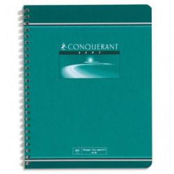 CONQUERANT C7 Cahier reliure spirale 17x22 cm 100 pages 70g petits carreaux 5x5 NF