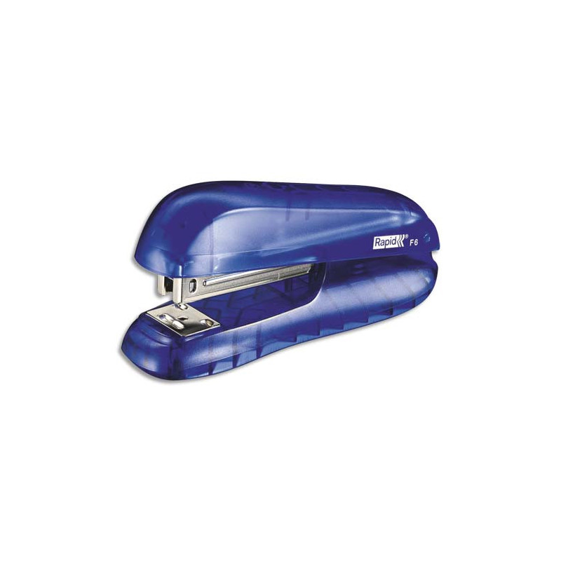 RAPID Agrafeuse de bureau F6. Agrafes 24/6 et 26/6. 20 feuilles. Bleu