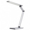 HANSA Lampe LED Slim avec variateur, argenté. Dim tête 30 x 5 cm, pied 18 x 12 cm, bras 25,5 x 9,5 cm