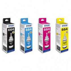 EPSON Bouteille Jet d'Encre 664 Ecotank Cyan - C13T664240