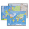ESSELTE Sous mains carte du PLANISPHERE, dimensions 53x40 cm