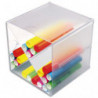 DEFLECTO Système modulable Cube séparation en X, 4 compartiments. Dim. L15,2 x H15,2 x P15,2 cm