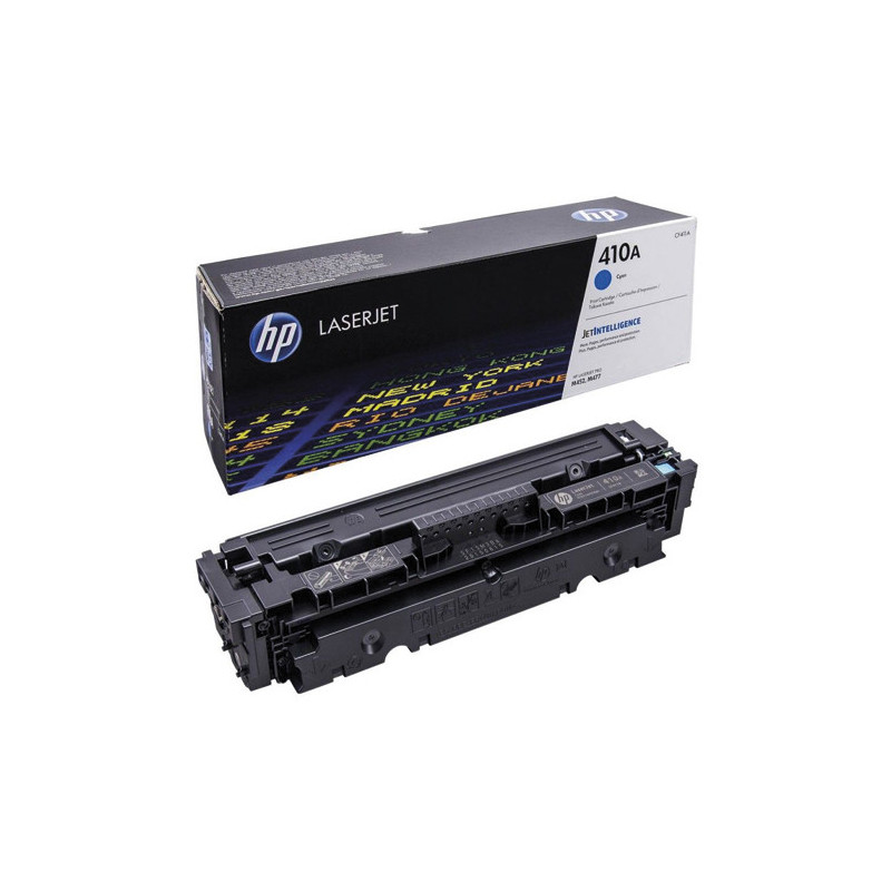 HP 410A CF411A Toner Cyan Authentique pour HP Color LaserJet Pro M377 / M452 / M477