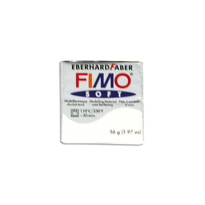 FIMO Pâte à cuire Fimo Soft de 57 g coloris Blanc