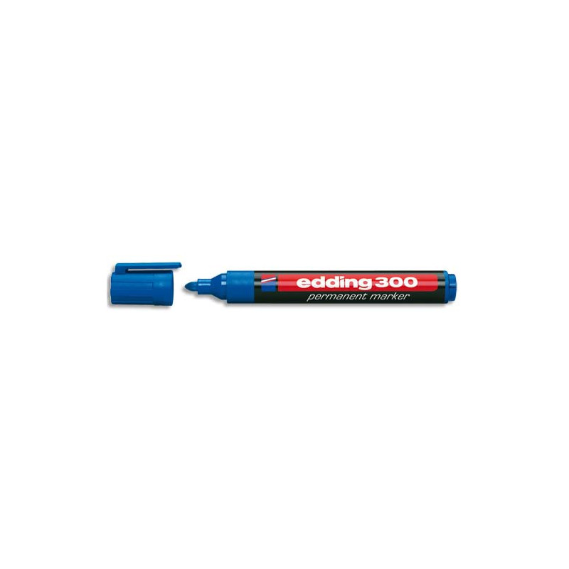 EDDING Marqueur Edding 300 permanent, corps plastique, pointe ogive - coloris Bleu