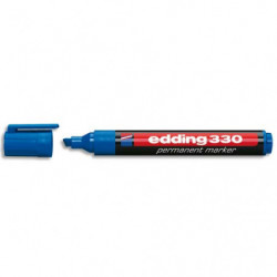 EDDING Marqueur Edding 330 permanent, corps plastique, pointe biseautée - coloris Bleu