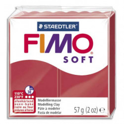 FIMO Pâte à cuir Fimo Soft de 57 g coloris Cerise