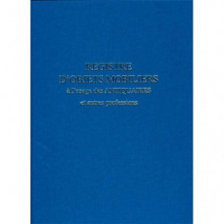 ELVE Registre objet mobilier usage antiquaire & brocanteur 104 pages, Bleu, format 25x32cm