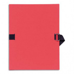 EXACOMPTA Chemise extensible Varia 2230, recouverte de papier grainé Rouge
