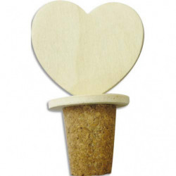GRAINE CREATIVE Bouchon cur en bois à décorer, 5 x 3 x 8 cm