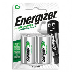 ENERGIZER Pile Power Plus Rechargeable C LR14 2500 mAh, pack de 2 piles