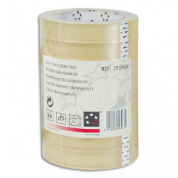 Tour de 8 Rubans adhésifs transparents 19mm x 66m diamètre 7,5 cm