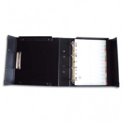 ARIANEX Classeur attaché case avec poignée Chairman Noir 4 anneaux