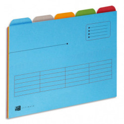 OXFORD Paquet de 25 chemises à onglets ULTIMATE. En kraft 240g. Pour format A4. Coloris assortis