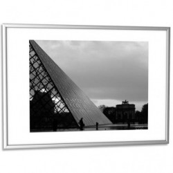 PAPERFLOW Cadre photo contour aluminium coloris Argent, plaque en plexiglas. Format 30 x 42 cm