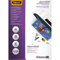 FELLOWES Pack de 100 pochettes SuperQuick A4 80 microns 5440001