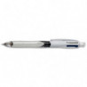 BIC Stylo bille 4 couleurs Multi-Fonctions avec grip. Pointe Moyenne x3 + porte-mine, avec gomme intégrée