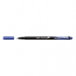 BIC Intensity Stylo Feutre d'écriture Pointe Fine et Corps Noir Verni - Bleu foncé