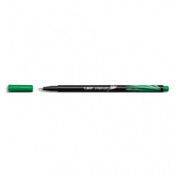 BIC Intensity Stylo Feutre d'écriture Pointe Fine et Corps Noir Verni - Vert intense